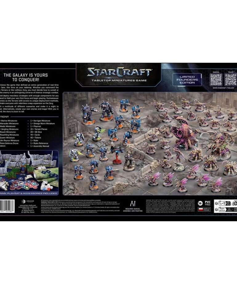 Archon Studio StarCraft: Tabletop Miniatures Game: 2 Player Starter Set: Founders Edition
