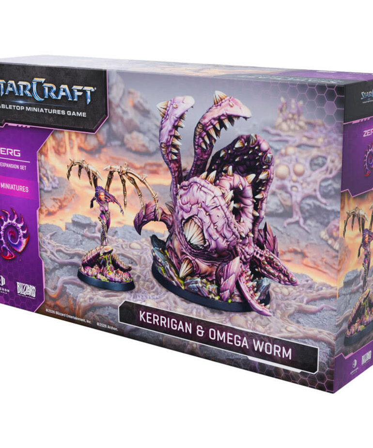 Archon Studio StarCraft: Tabletop Miniatures Game: Zerg: Kerrigan & Omega Worm Expansion Set