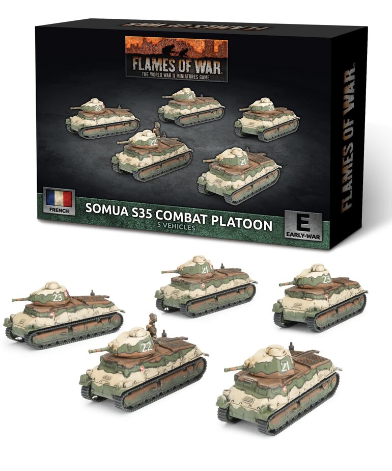 Flames of War Flames of War: French: S-35 Somua Tank Platoon (5)