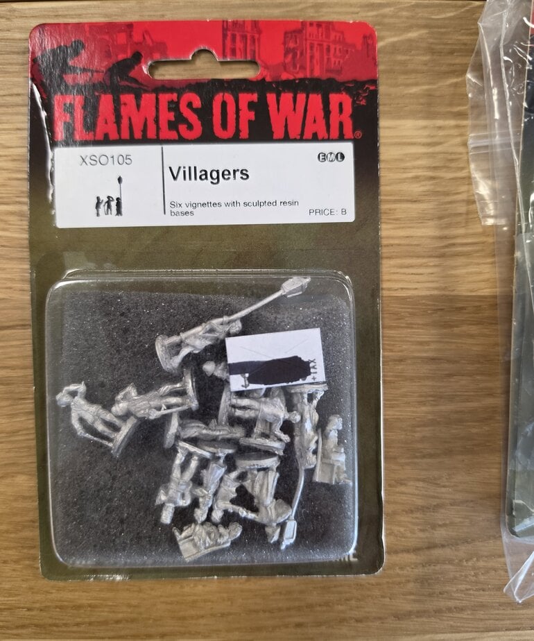 Flames of War NOS: Flames Of War XSO105 Villagers Six vignettes with sculpted resin bases