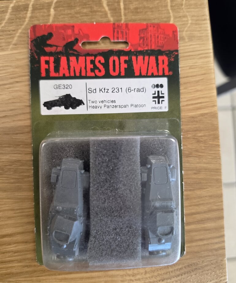 Flames of War NOS: Flames Of War GE320 SSd Kfz 231 (6-rad) Two Vehicles Heavy Panzerspah Platoon