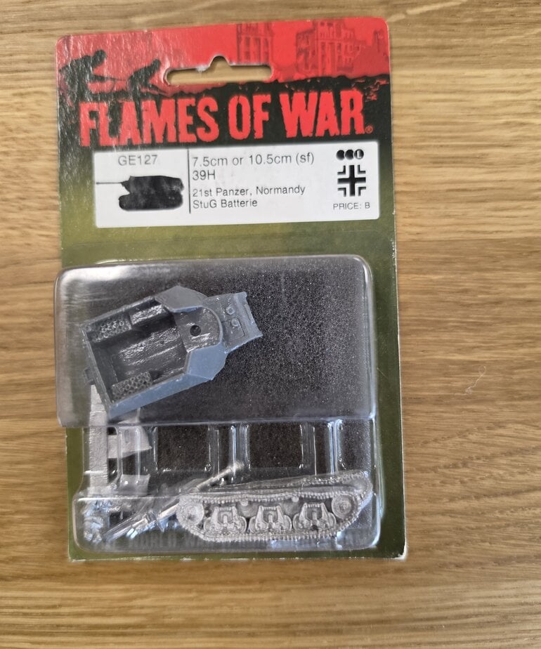 Flames of War NOS: Flames Of War GE127 7.5cm or 10.5cm (sf) 39H 21st Panzer, Normandy Stug Batterie
