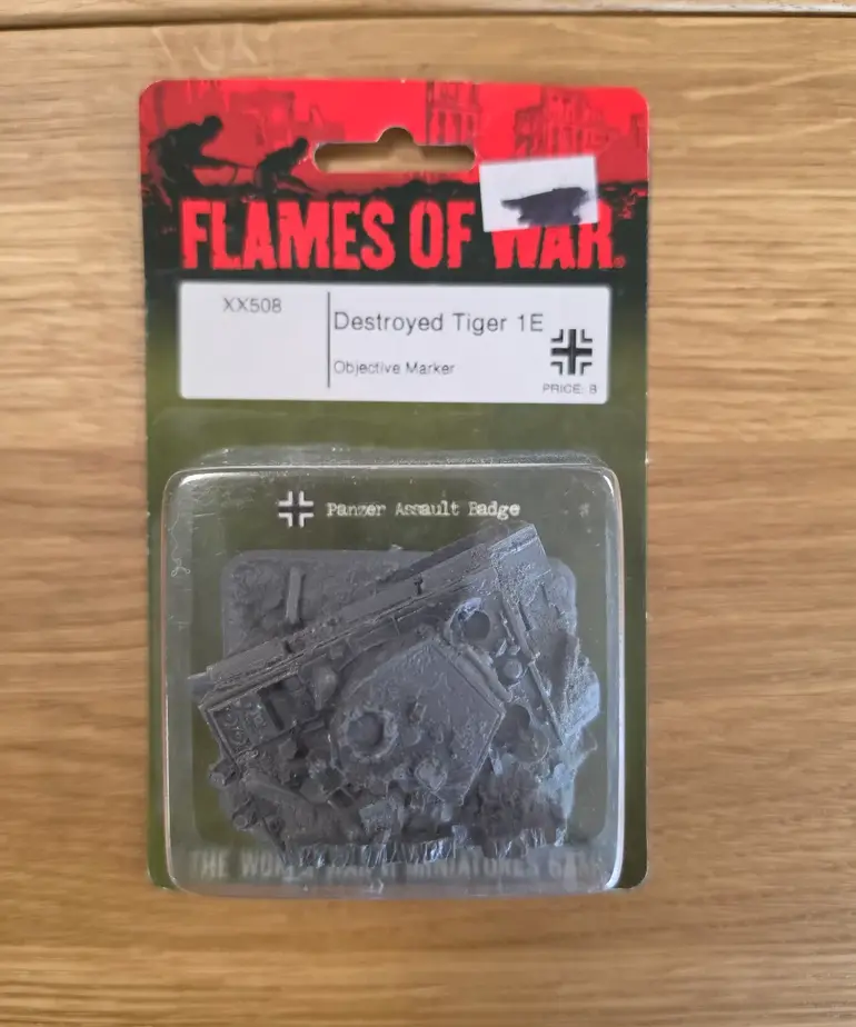 Flames of War NOS: Flames Of War XX508 Destroyed Tiger 1E Objective Marker