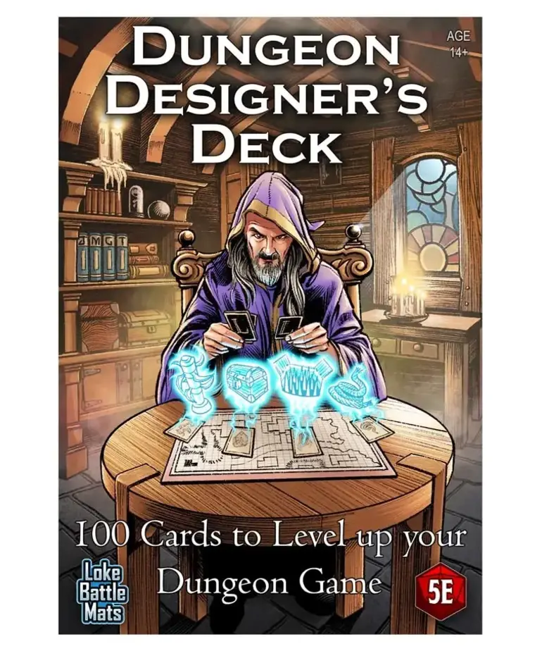Loke Battlemats Dungeon Designers' Deck: Deal Your Own Dungeon