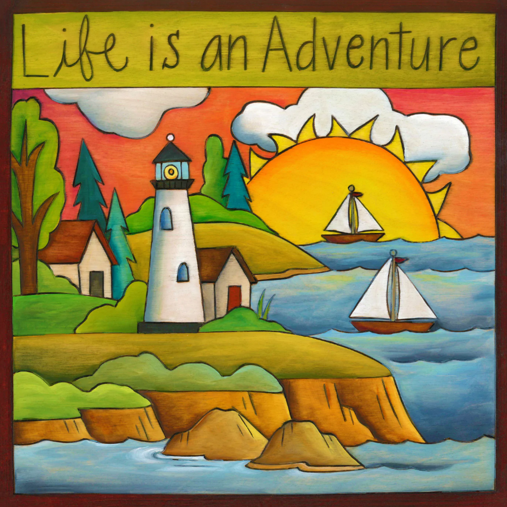 SINCERELY, STICKS LIFE IS AN ADVENTURE - WOOD WALL ART