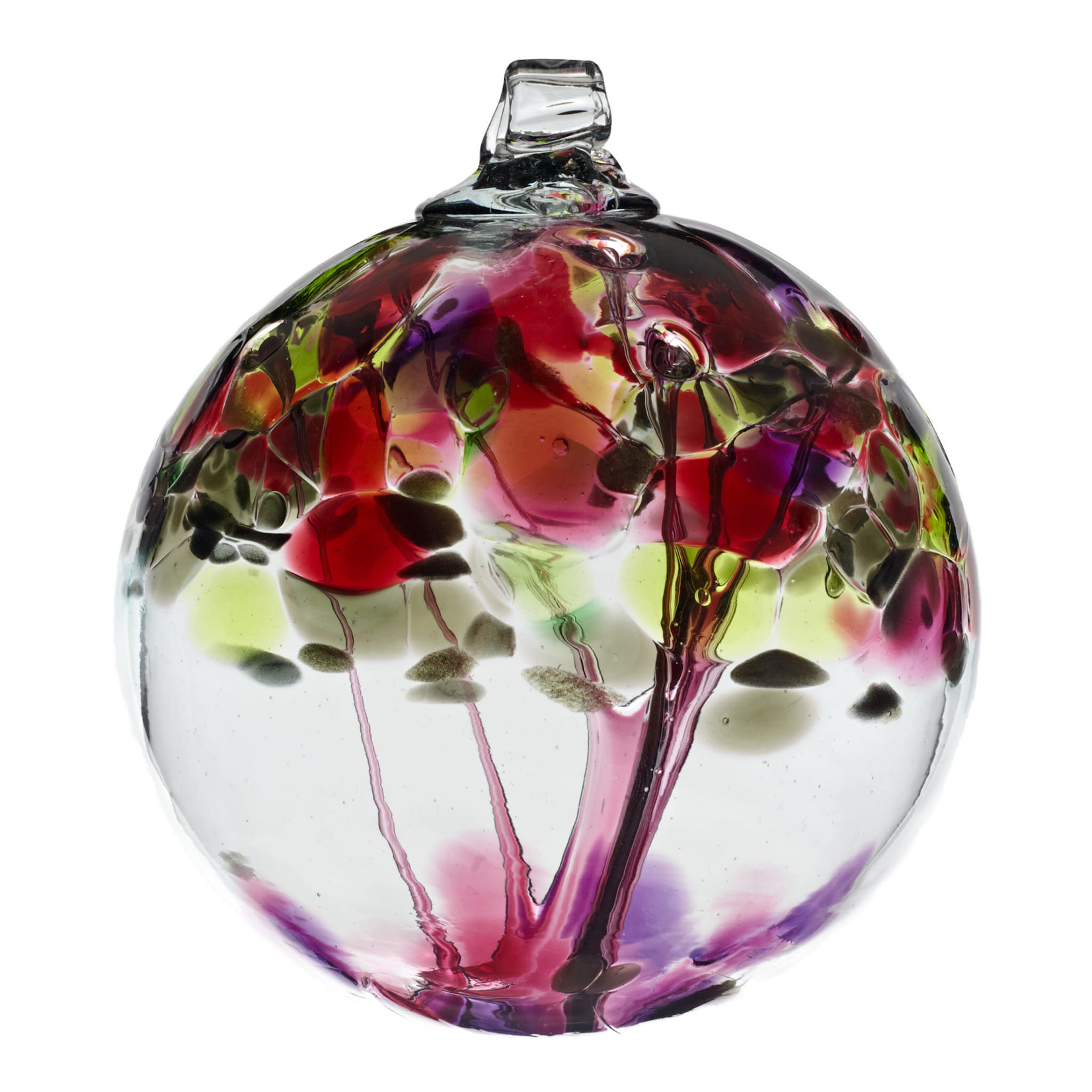 KITRAS 6" TREE OF ENCHANTMENT HANGING GLASS BALL - WISHES