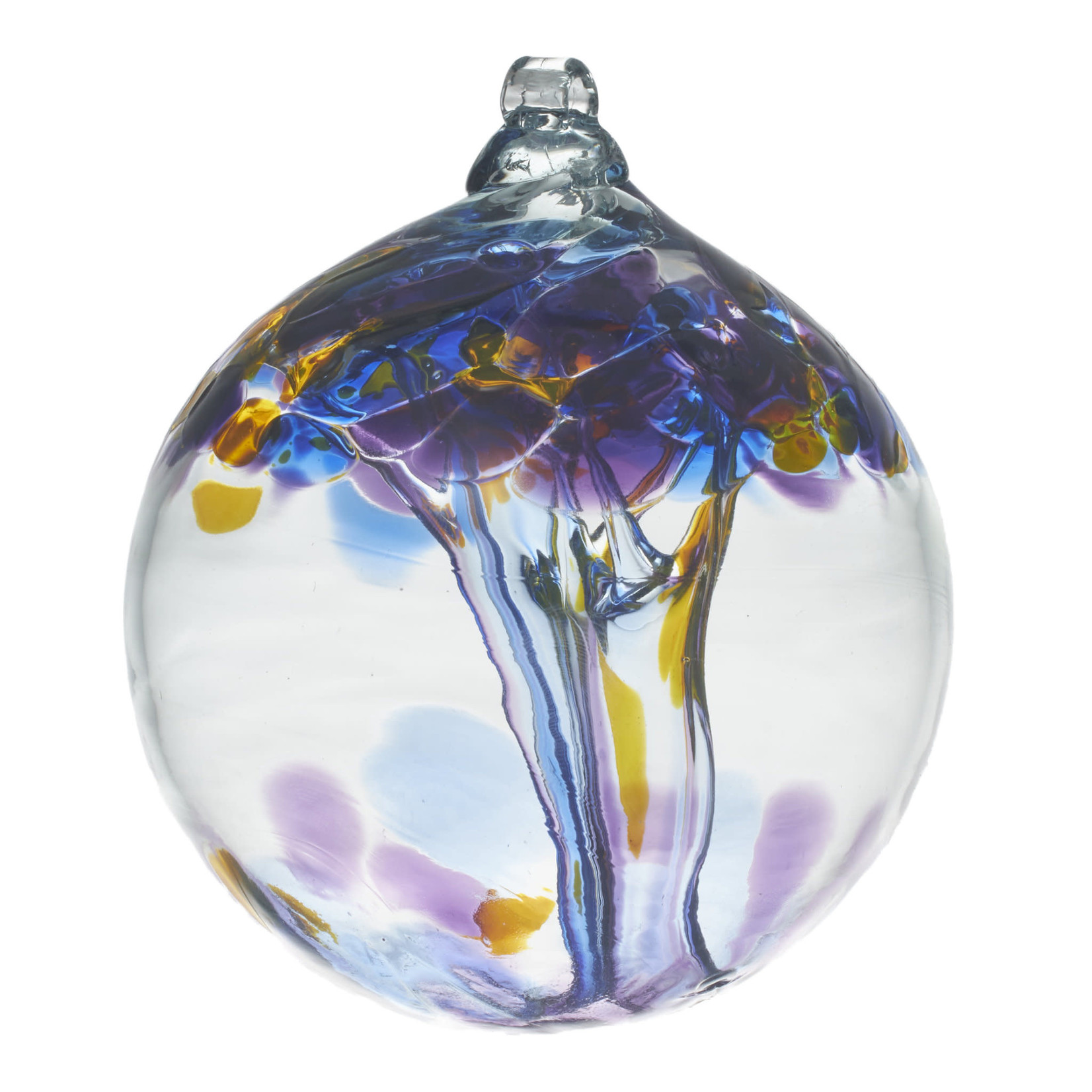 KITRAS 6" TREE OF ENCHANTMENT HANGING GLASS BALL - KNOWLEDGE
