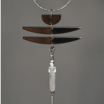 Deco Dragonfly Semi Precious Tube Drop Necklace