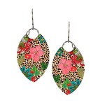 LEOPARD FLORAL - Tapered Oval Earring