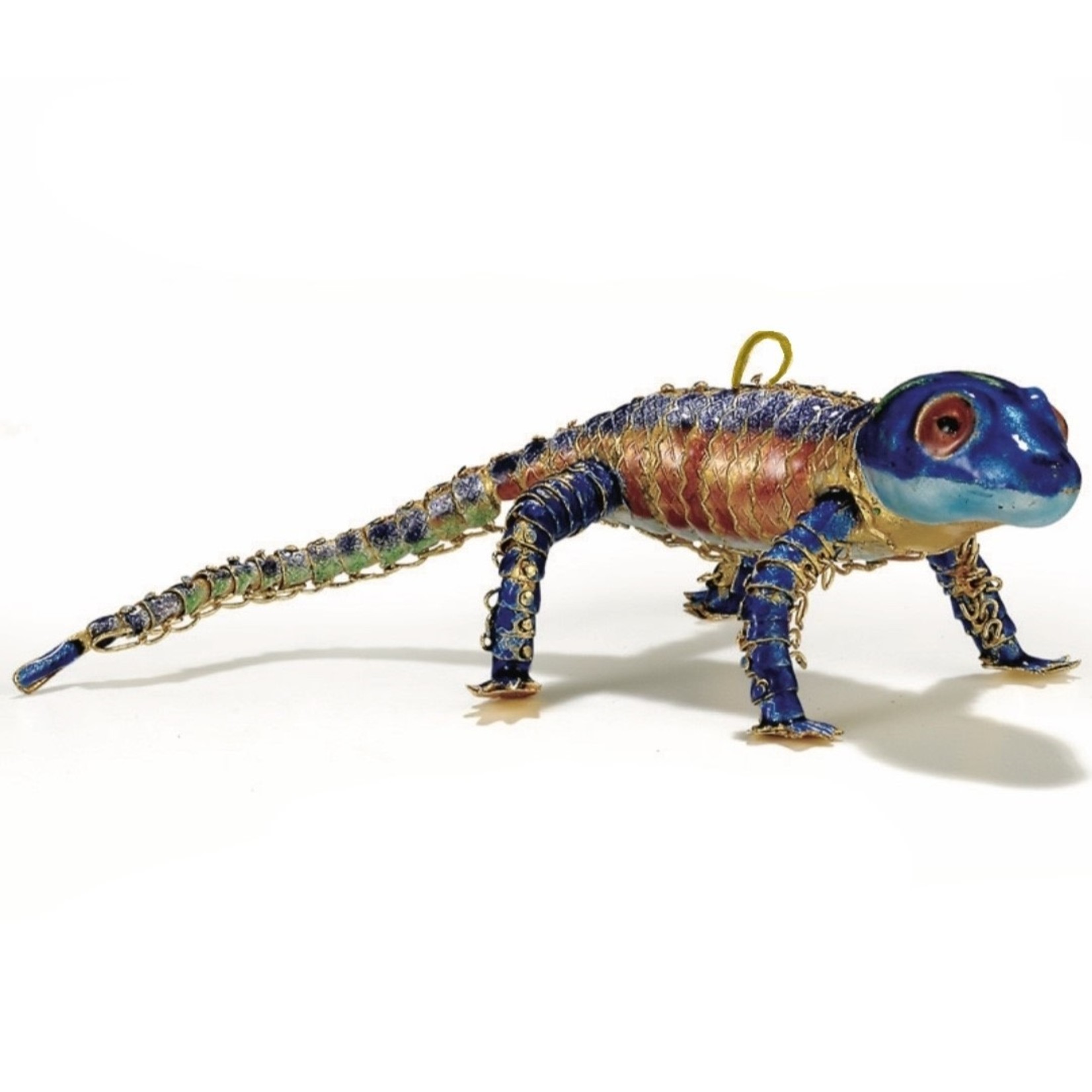 Cloisonne Articulated Gecko Ornament