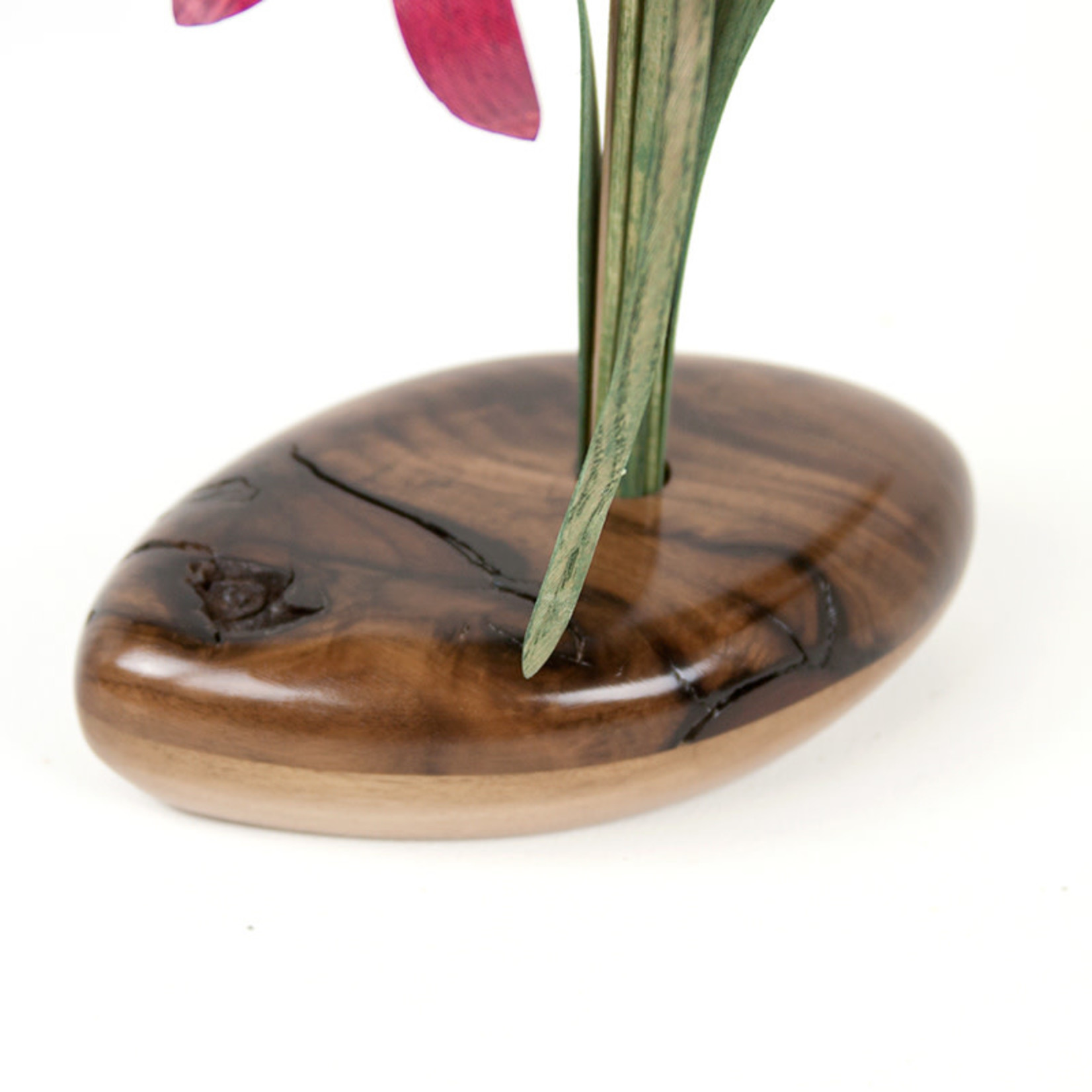 NATURE'S GIFT - WOOD VASE WITH WOOD FLOWERS