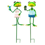 34561-BLUE STAKE FROG WITH BEER