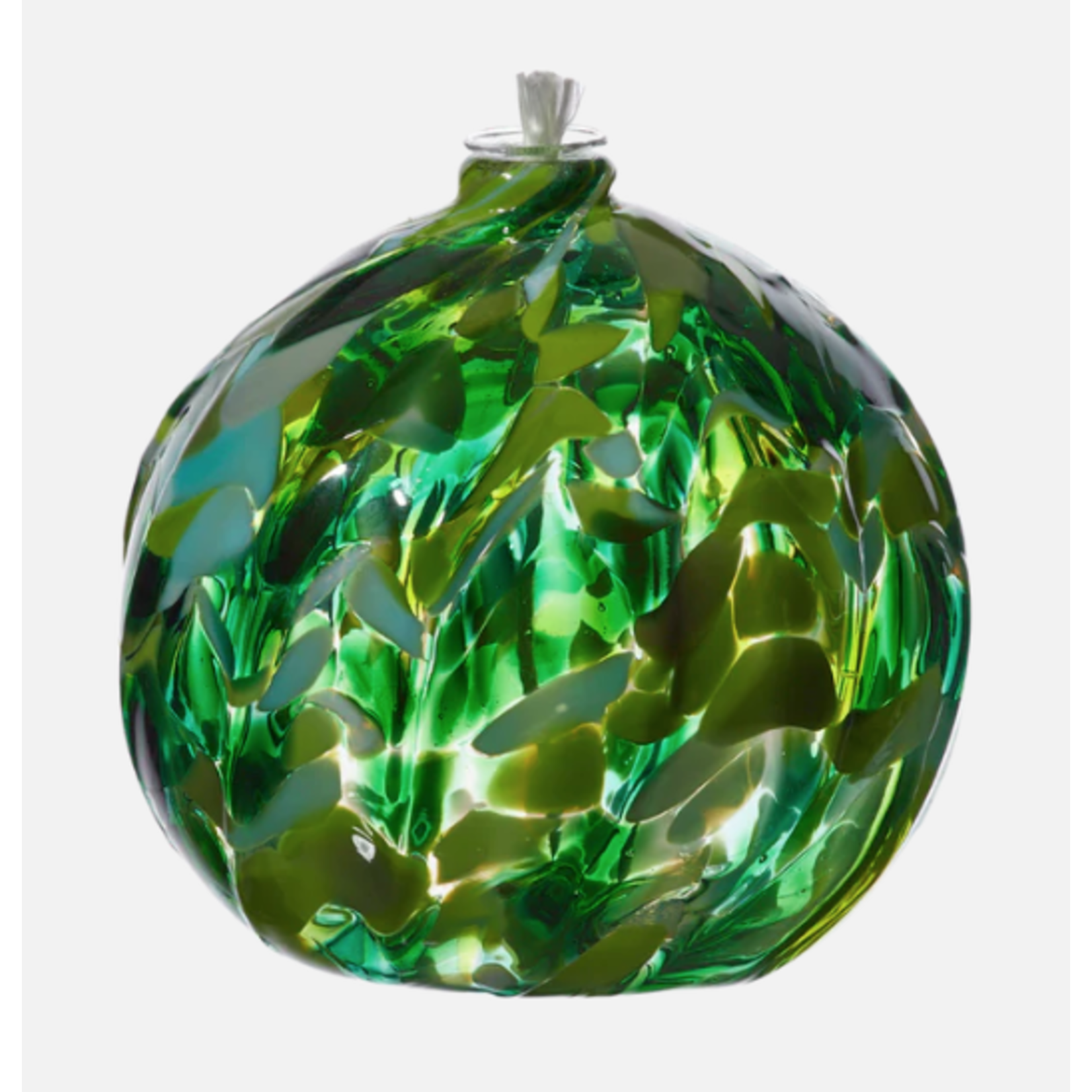 Nature's Whimsy Oil Lamp - Meadow Green