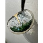 MALLET STYLE GLASS PUTTER - GREEN & WHITE