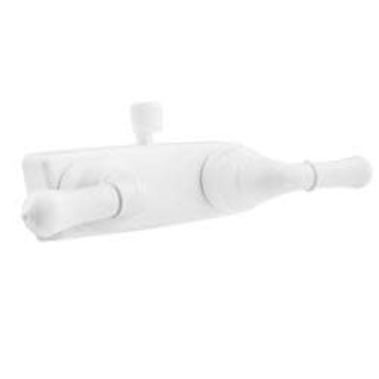 Dura Faucet RV Shower Faucet Valve Diverter with Classical Handles (White)