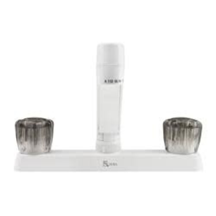 Dura Faucet Two smoke Handle White Kitchen Faucet