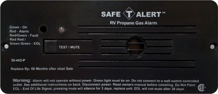 MTI Industry LP Gas Alarm Flush Mount Black