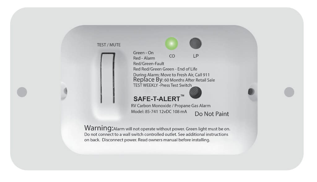 MTI Industry Slimline LP/CO combination alarm that detects both propane and carbon monoxide