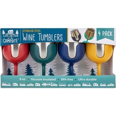 Camco WINE TUMBLER 4PK  8oz