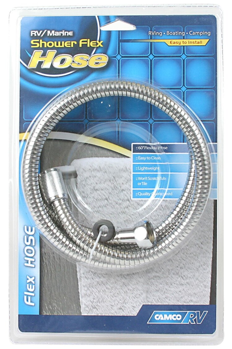Camco Shower Hose Chrome 60"