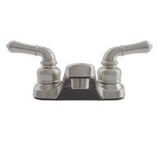 Dura Faucet RV Bathroom Faucet with Classical Handles (Brushed Satin Nickel)