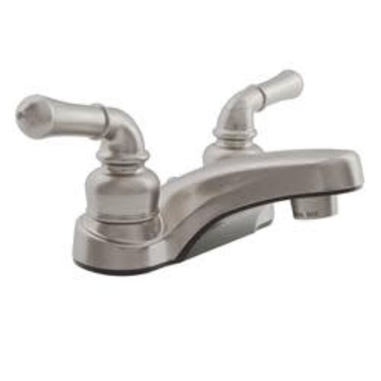 Dura Faucet RV Bathroom Faucet with Classical Handles (Brushed Satin Nickel)