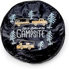 Camco SPARE TIRE 27" Black Life is Better at the Campsite