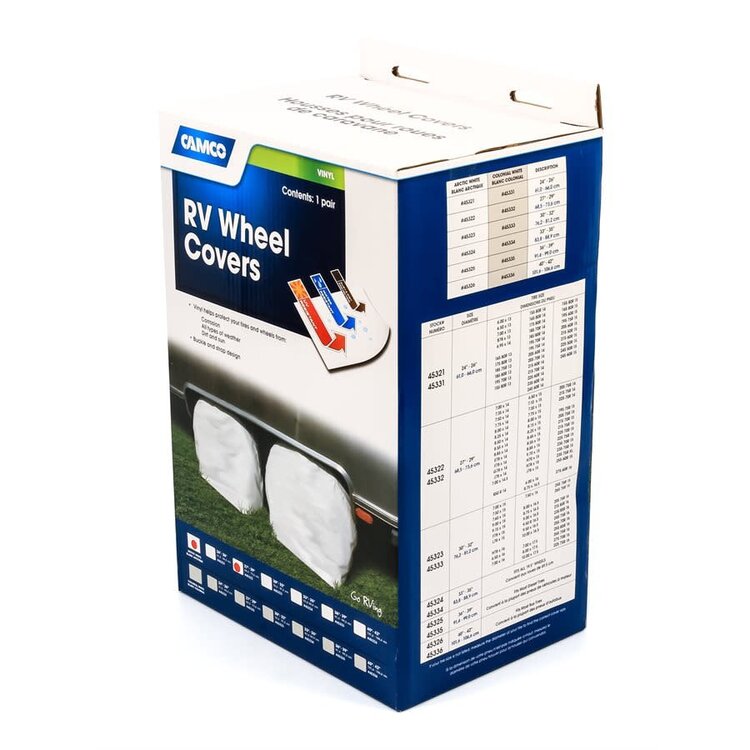 Camco Wheel Covers 27-29 Arctic White