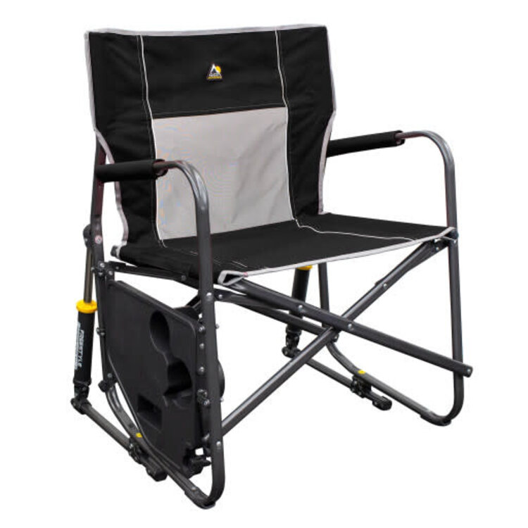 GCI Outdoor Black Freestyle Rocker XL with Side Table