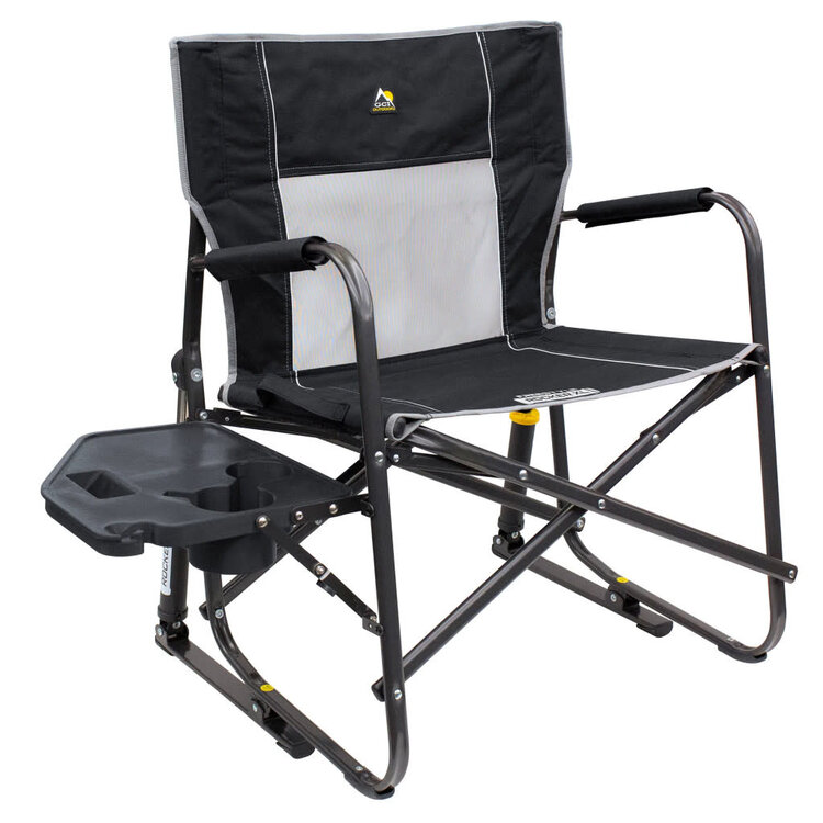 GCI Outdoor Black Freestyle Rocker XL with Side Table
