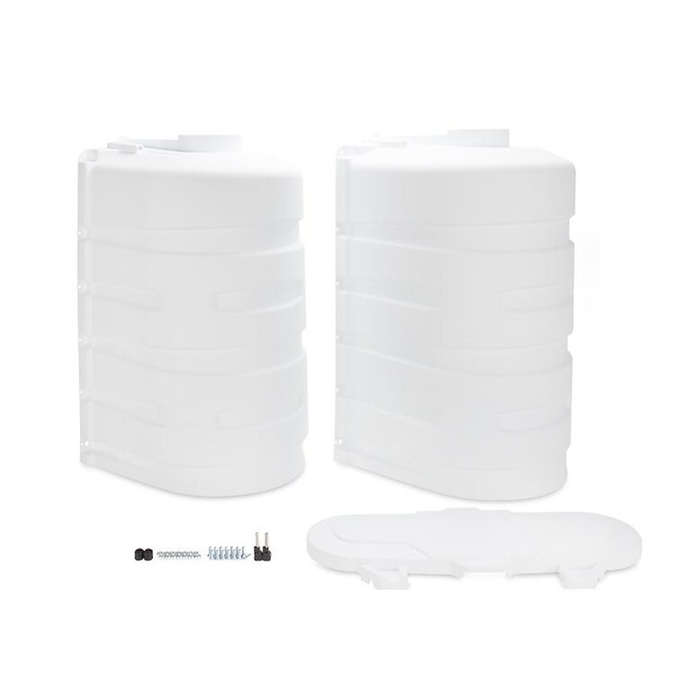 Camco 30LB. Double Tank Cover-Polar White w/Access