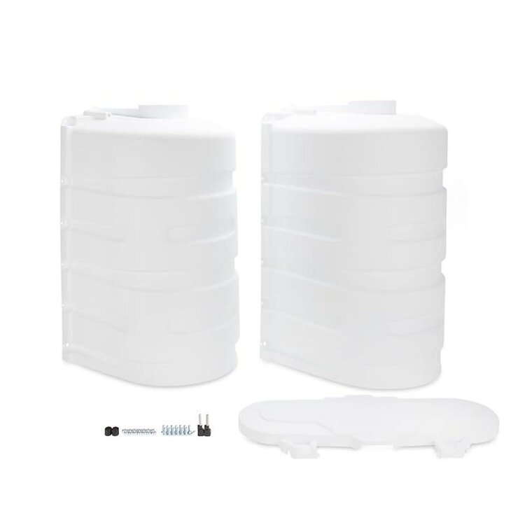 Camco 30LB. Double Tank Cover-Polar White w/Access