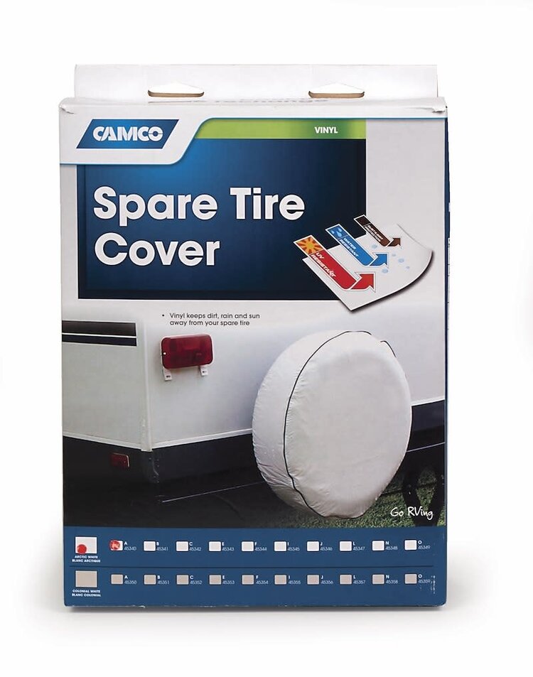 Camco Spare Tire Cover; Fits 34 Inch Diameter Tires