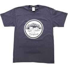 Camco Camco Unisex Short Sleeve Crew Neck Cotton Blend T-Shirt  Navy Blue, Medium.