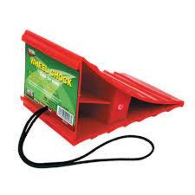 Valterra Red Wheel Chock w/ Cord