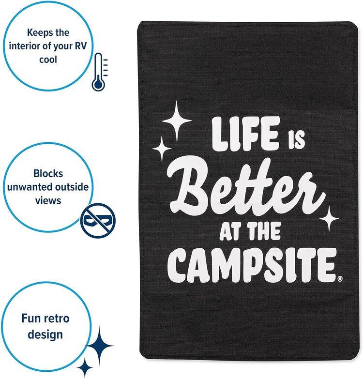 Camco Camper/RV Door Window Light Blocking Shade LIBATC
