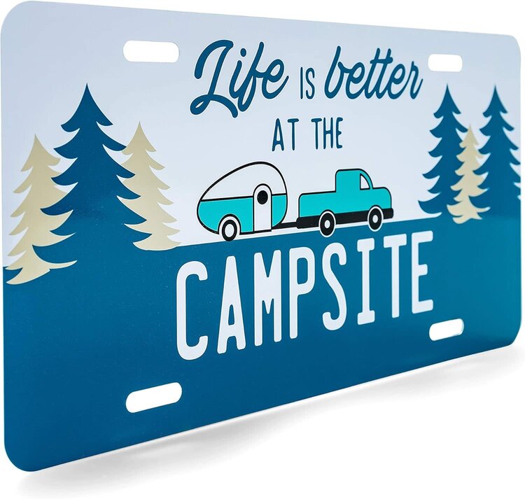 Camco LICENSE PLATE NAVY