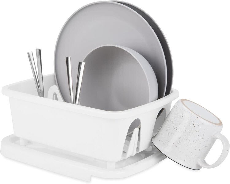 Camco Mini dish drainer w/tray white