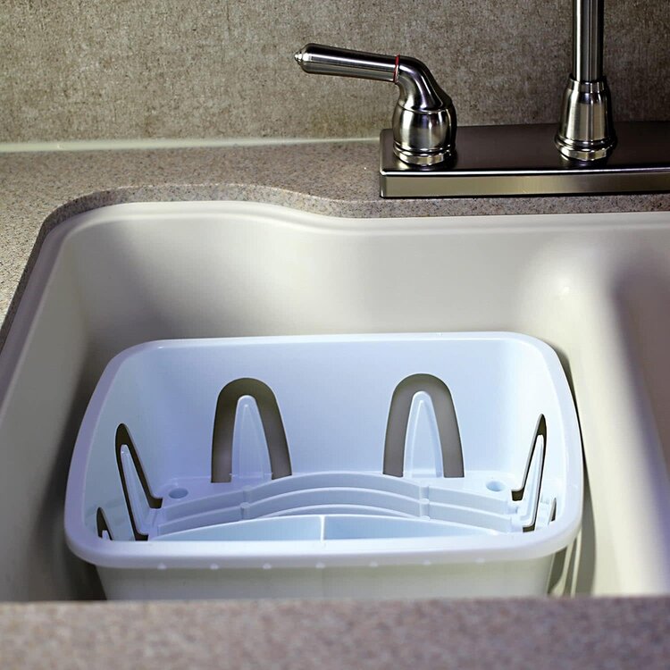 Camco Mini dish drainer w/tray white