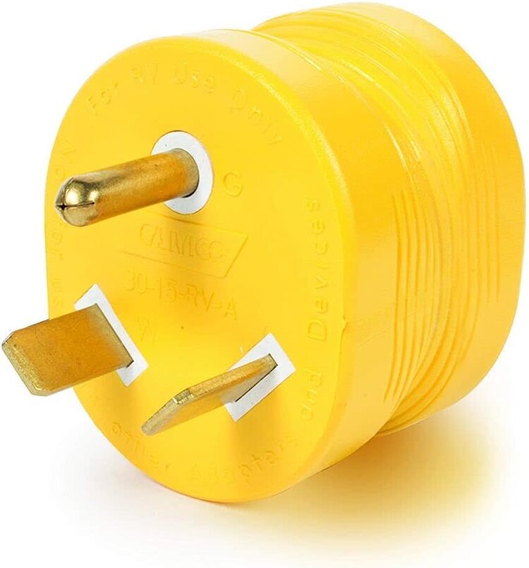 Camco 30 Amp M - 15 Amp F Power Grip Adapter
