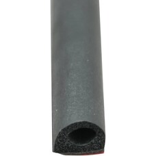 AP Products Black 1/2" x 3/8" Rubber D-Seal with Tape (Sold per Foot)