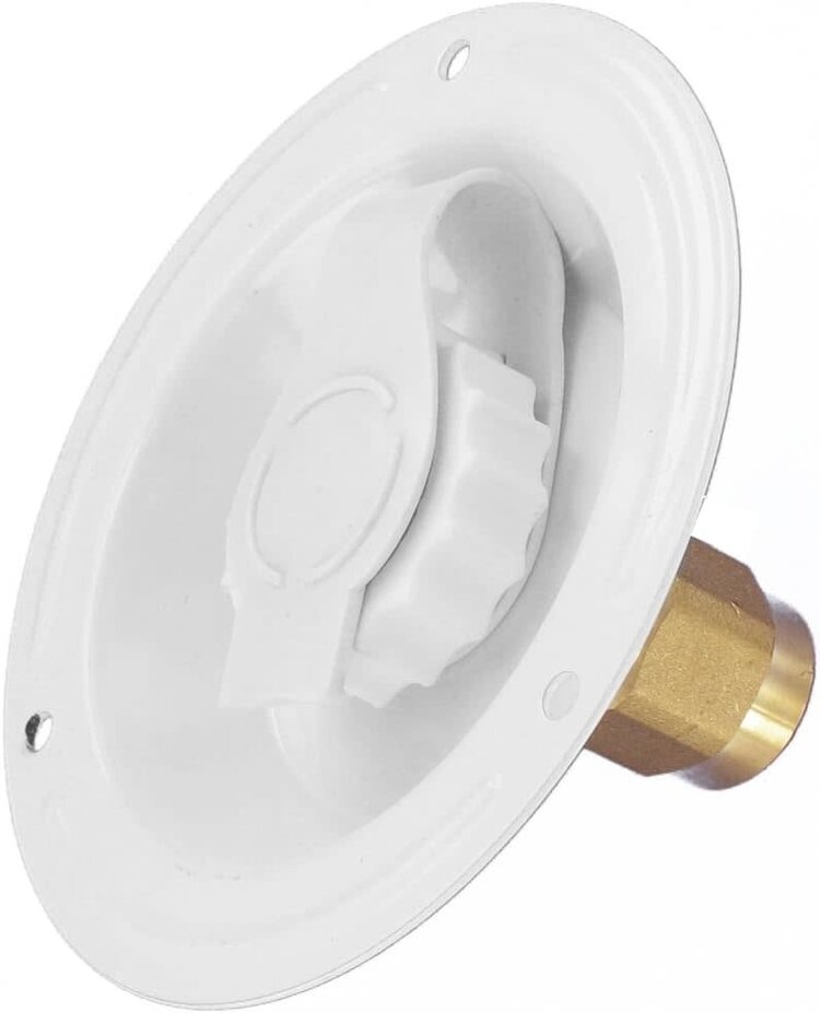 Valterra Metal Recessed Water Inlet White