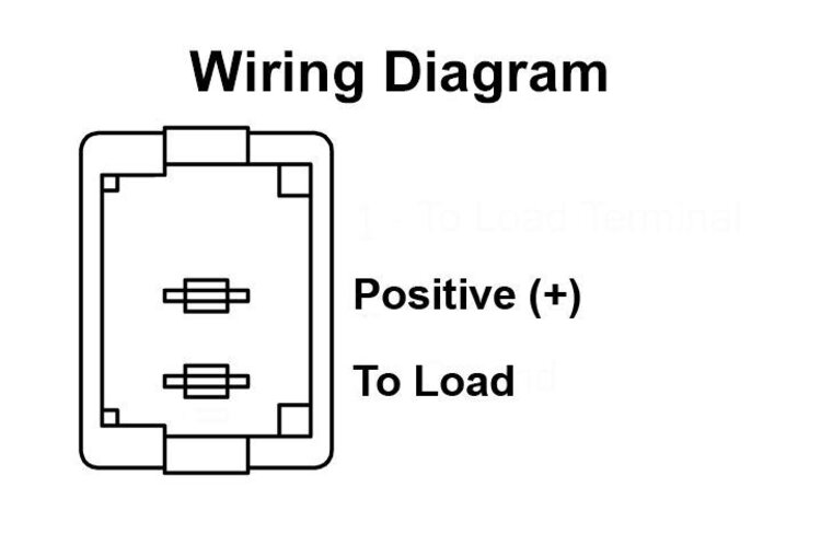 JR Products Labeled 12V On/Off Black Switch
