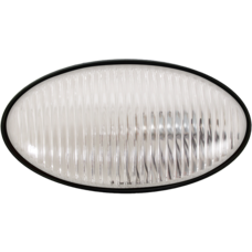 Optronics Oval Porch Light Clear Black Base