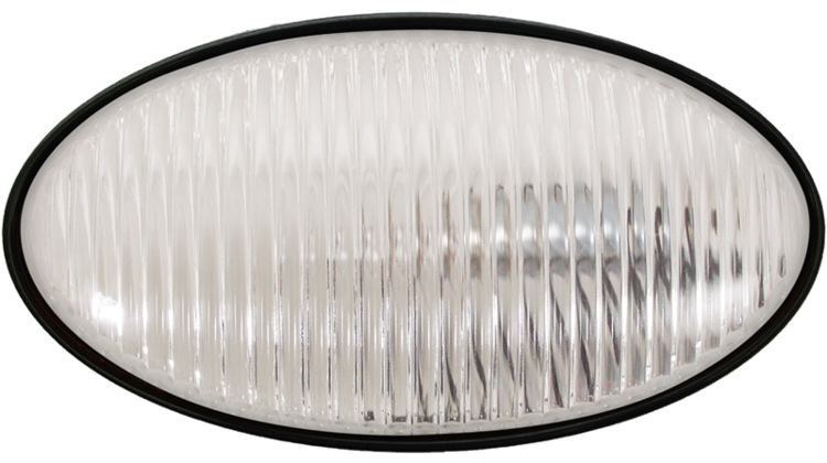 Optronics Oval Porch Light Clear Black Base