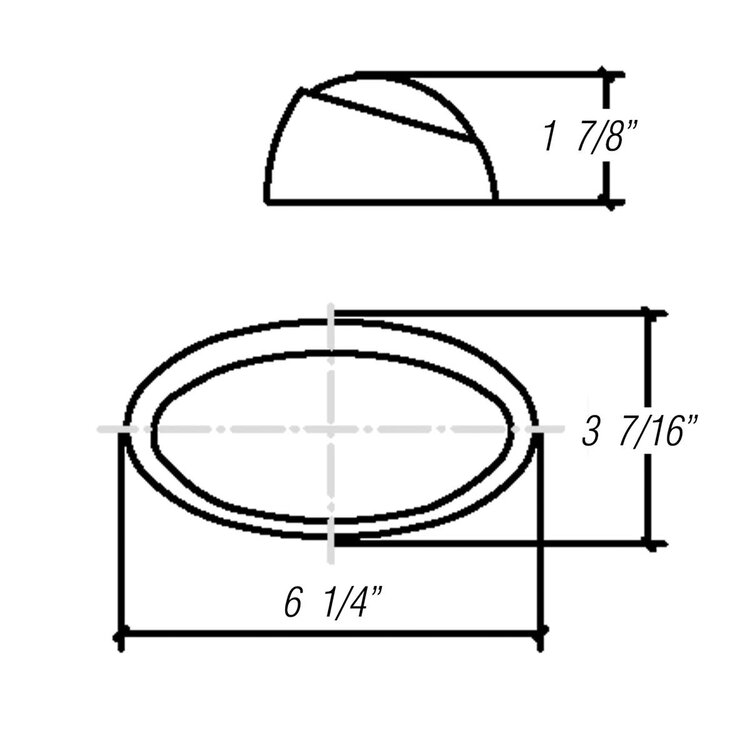 Optronics Oval Porch Light Clear Black Base