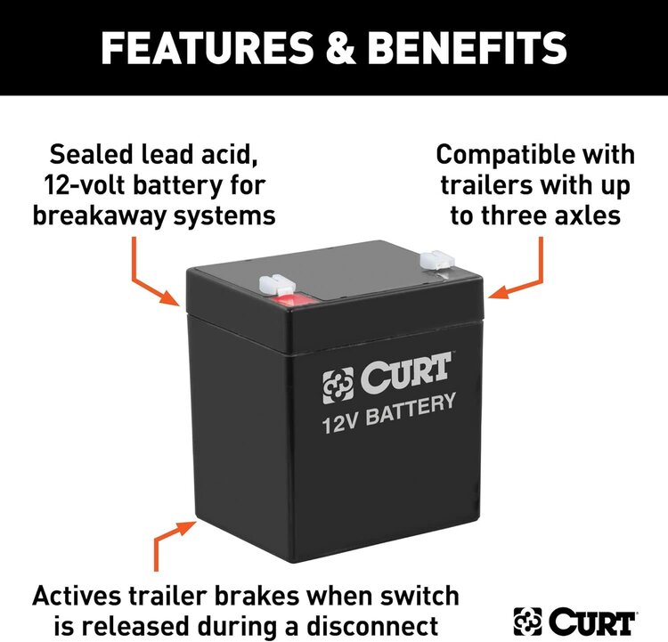 CURT Breakaway Battery 12v