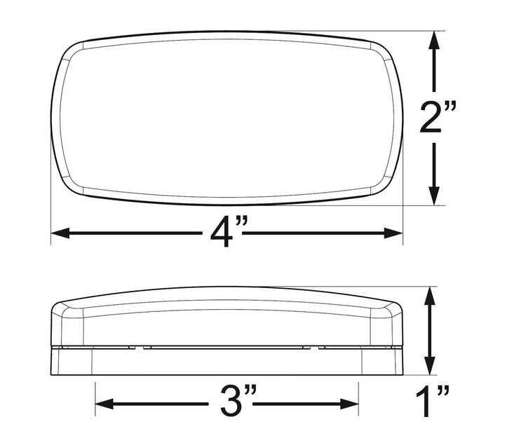Optronics LED Red Black Base Marker Light