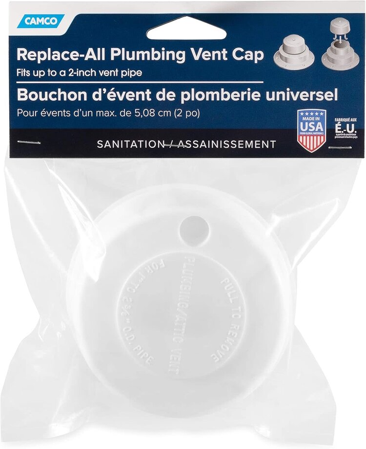 Camco Plumbing Vent Cap White
