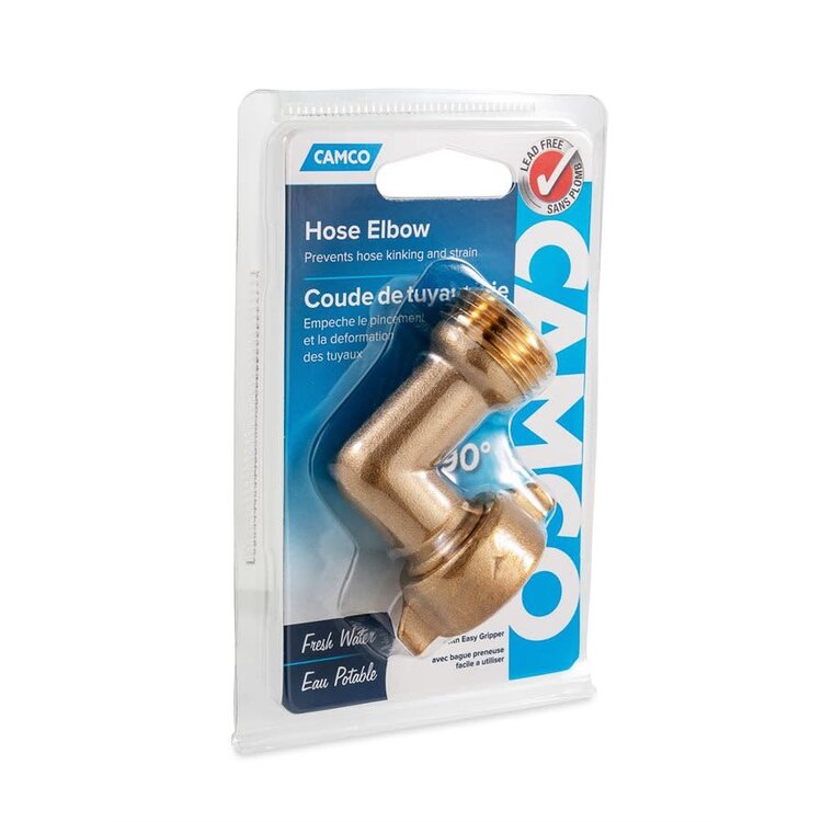 Camco 90 Degree Hose Elbow w/Gripper